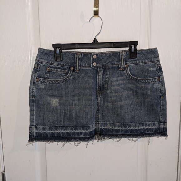 Aeropostale Cutoff Denim Skirt Sz 11/12 - Picture 2 of 5